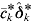 \bar{c}_{k}{\hskip-4\vskip-2\ast } \hat{\delta }_{k}{\hskip-4\vskip-2\ast }