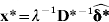 {\bf x} \ast \equals \lambda ^{ \minus \setnum{1}} {\bf D}\ast^{ \minus \setnum{1}} \widehat{{\bmdelta }\ast}