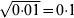 \sqrt {0{\cdot}01} \equals 0{\cdot}1