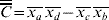 \overline{\overline{C}} \equals \overline{x_{a} }\, \overline{x_{d} } \minus \overline{x_{c} } \,\overline{x_{b} }