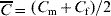 \overline{C} \equals \lpar C_{\rm m} \plus C_{\rm f}\rpar \sol 2