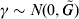 \gamma \sim N\lpar 0\comma \tilde{G}\rpar 