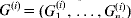 G^{\lpar i\rpar } \equals \lpar G_{\setnum{1}}^{\lpar i\rpar } \comma \ldots \comma G_{n_i}^{\lpar i\rpar } \rpar