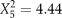 $X_5^2 = 4.44$