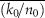 $\overline {\left({{\hbox{${k_0 }} \!\mathord{\left/{n_0})$