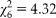 $\chi _6^2 = 4.32$