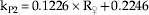 {\rm k}_{{\rm P}\setnum{2}} \equals 0.1226 \times {\rm R}_{\female} \plus 0.2246