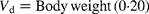 V _{d} = Body\,weight\,(0\cdot 20)