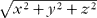 \sqrt { x ^{2} + y ^{2} + z ^{2}}