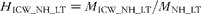 H _{ICW\lowbar NH\lowbar LT} = M _{ICW\lowbar NH\lowbar LT}/ M _{NH\lowbar LT}