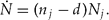 \begin{equation}
\dot N = (n_j - d)N_j . \end{equation}