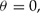 \begin{equation}
\theta = 0, \end{equation}