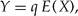 \begin{equation}
Y = qE(X),\end{equation}