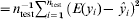 \equals n_{{\rm test}}^{ \minus \setnum{1}} \sum\nolimits_{i \equals \setnum{1}}^{n_{{{\rm test}}} } \, {\left( {E\lpar y_{i} \rpar \minus \mathop {\hat{y}}\nolimits_{i} } \right)}\nolimits^{\setnum{2}}