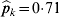 {\widehat {p}}_{k} \equals 0 {\cdot} 71