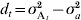 d_{t} \equals \sigma _{{\rm A}_{t} }^{\setnum{2}} \minus \sigma _{a}^{\setnum{2}}