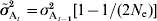 \mathop {\tilde{\sigma }}\nolimits_{{\rm A}_{t} }^{\setnum{2}} \equals \sigma _{{\rm A}_{{t \minus \setnum{1}}} }^{\setnum{2}} \lsqb 1 \minus 1\sol \lpar 2N_{\rm e} \rpar \rsqb