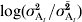 {\rm log}\lpar \sigma _{{\rm A}_{t} }^{\setnum{2}} \sol \sigma _{{\rm A}_{t} }^{\tilde{\setnum{2}}} \rpar