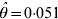 \hskip6pt{\hats}\hskip-6pt{\theta} \equals 0{\cdot}051