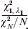 {{\chi _{\setnum{1}\comma \lambda _{\setnum{1}} }^{\setnum{2}} } \over {\chi _{N}^{\setnum{2}} \sol N}}