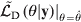 \mathop {\tilde{\cal L}}\nolimits_{\rm D} \lpar \theta \vert {\bf y}\rpar \vert _{\theta \equals \hat{\theta }}
