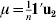 \mu \equals {\textstyle{1 \over n}}{\bf 1 \prime u}_{\setnum{2}} 