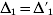\rmDelta _{\setnum{1}} \equals \rmDelta \prime_{\setnum{1}}