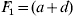 \bar{F}_{\setnum{1}} \equals \lpar a \plus d\rpar 