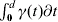 \int_{\setnum{0}}^{d} {\gamma \lpar t\rpar \partial t}