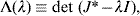 \rmLambda \lpar \lambda \rpar \equiv {\rm det}\;\lpar J \ast \minus \lambda I \hskip1pt\rpar \comma \hfill