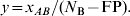 y \equals x_{AB} \sol \lpar N_{\rm B} \minus {\rm FP\rpar }{\rm.}\hfill