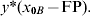 y\ast \lpar x_{\setnum{0}B} \minus {\rm FP\rpar }{\rm.}\hfill