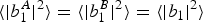 $\langle \vert b_1^A \vert ^2 \rangle=\langle \vert b_1^B \vert ^2 \rangle=\langle \vert b_1 \vert ^2 \rangle $