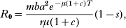 \bar{\mu } \equals q_{f} q_{m} \mu _{SS} \plus \lpar p_{f} q_{m} \plus q_{f} p_{m} \rpar \mu _{RS} \plus p_{f} p_{m} \mu _{RR}