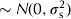$\sim {\open N}(0,\sigma _{\rm s}^2 )$