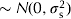 $\sim {\open N}(0,\sigma _{\rm s}^2 )$