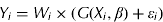 $$Y_i = W_i \times (G(X_i, \beta ) + \varepsilon _i )$$