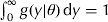 $\int_0^\infty {g(y|\theta )\,{\rm d}y = 1} $