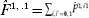 \hats{F}^{.\setnum{1}\comma.\setnum{1}} \equals &#x003C;$&#x003E; &#x003C;$&#x003E;\sum\nolimits_{i\comma i\prime \equals \setnum{0}\comma \setnum{1}} {\hats{F}^{i\setnum{1}\comma i\prime\setnum{1}} } 