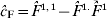 \hat{c}_{\rm F} \equals \hats{F}^{\,\setnum{1}\comma \setnum{1}} \minus \hats{F}^{\,\setnum{1}.} \hats{F}^{.\setnum{1}} 