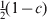 {\textstyle{1 \over 2}}\lpar 1 \minus c\rpar 