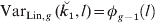 {\rm Var}_{{\rm Lin\comma }g}\, \lpar \u {k} _{\setnum{1}} \comma l\rpar \equals \phi _{g \minus \setnum{1}} \left( l \right)