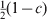 {\textstyle{1 \over 2}}\lpar 1 \minus c\rpar 