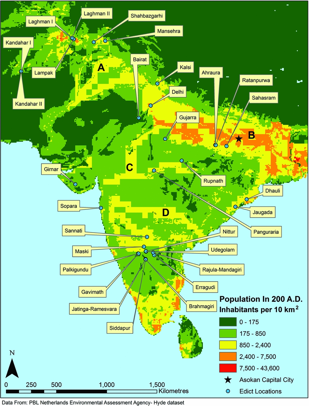Finding history the locational geography of Ashokan inscriptions in