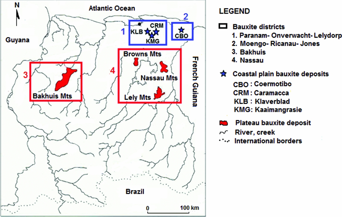 Bauxite deposits in Suriname Geological context and resource development Netherlands Journal
