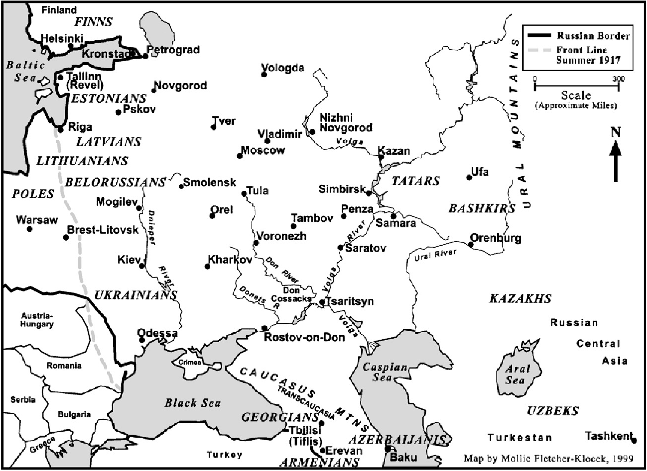 Russian Revolution 1917 Map