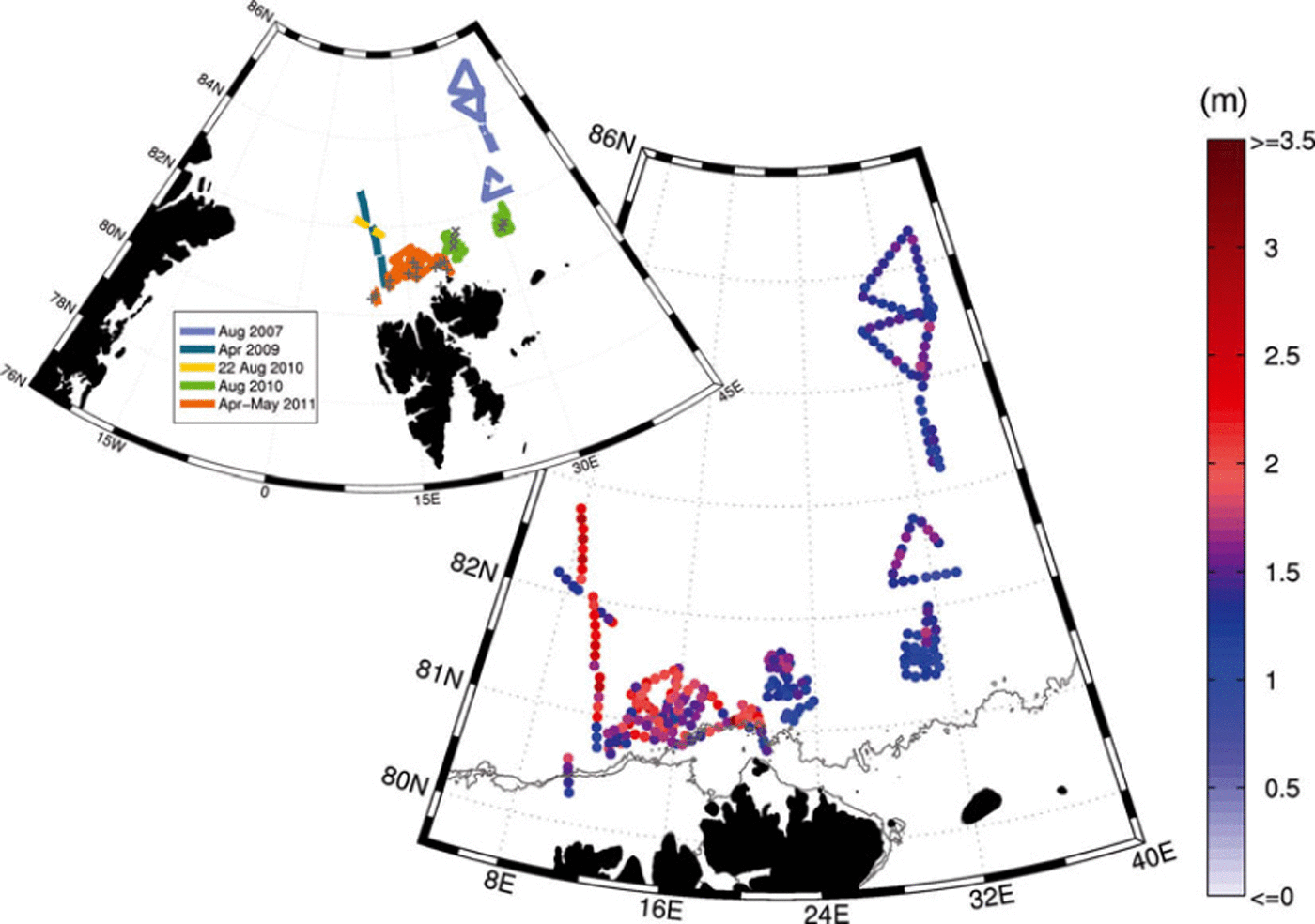 Large-scale ice thickness distribution of first-year sea ice in spring ...