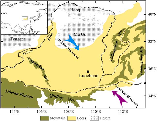 loess deposits map