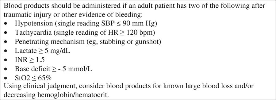 Prehospital Blood Product Administration Opportunities in Ground ...