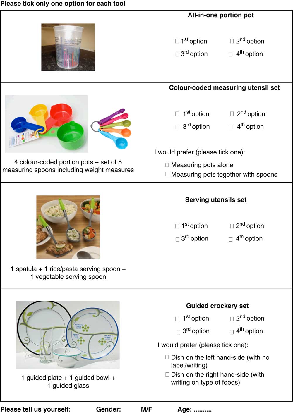 Acceptability and potential effectiveness of commercial portion